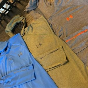 Bundle of THREE (3) Under Armour Lt Weight LS Tees